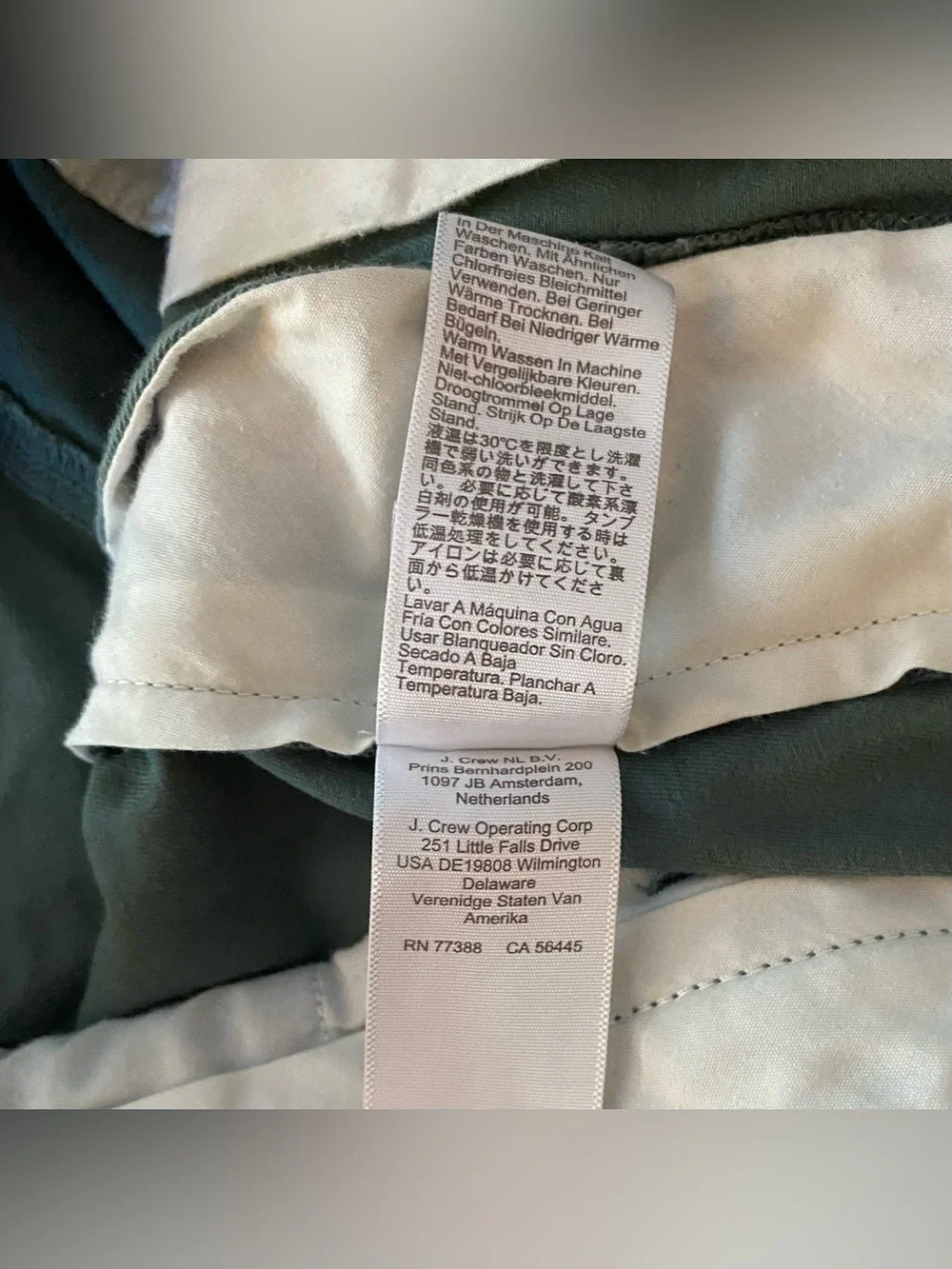 J. Crew Shorts Mens 36 Green Flat Front Chino Cotton Resort Summer Preppy 9”